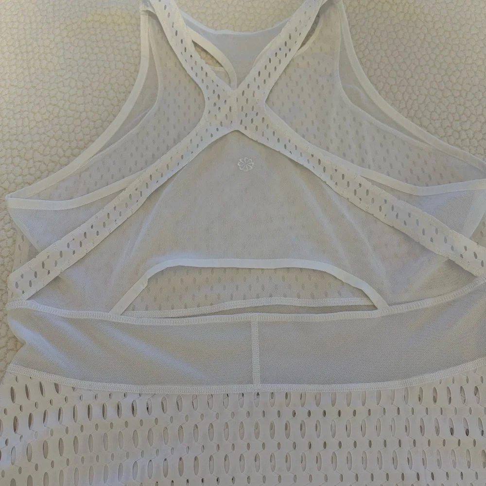 White Eyelet Sleeveless Dress - Picture 6 of 9